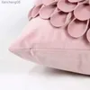 Kudde/dekorativ 1 st stil 3D blomma kuddefodral handgjorda dekorativa kastomslag för soffan sovrum vardagsrum