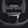 Housses de volant housse de voiture personnalisée couture à la main tresse en cuir véritable pour Elantra 2008-2010 accessoires intérieurs automatiques
