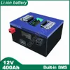 Batterie Li-ion 12V, 400ah, avec chargeur, Lithium polymère, parfaite pour le système solaire de secours, AGVS, camping-car, camping-car