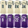 Gedrukte herenbasketbal voor kinderen City Jae Crowder Jersey 99 Malik Beasley 5 Brook Lopez 11 Damian Lillard 0 Giannis Antetokounmpo 34 Khris Middleton 22 Statement Color