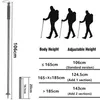 Bastoncini da sci Trekking Camping Bastoni da trekking ultraleggeri regolabili Bastoni da passeggio in alluminio multifunzionale Bastone da difesa pieghevole 231116