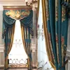 Curtain Luxury European Simple Curtains For Living Room Bedroom Chenille Jacquard Cortinas Cloth Shading DrapeTulle Home Custom