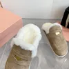 Designer Flauschige Schneestiefel Mini Damen Winter Fell Slipper Knöchel Wollschuhe Damen Herren Plateauschuhe Wildleder Komfort Herbst Winter Größe 35-40