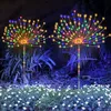 LED -strängar 90/120/150 LED Solar Outdoor Lights Garland Solar Firework Christmas Lights Natal Ramadan Decoration 2023 Wedding Decor New Year P230414