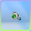 Pierścienie klastrowe Owalne kształt Pierścień 925 Akcesoria srebrne biżuteria z szlachetkami z cyrkonu Otwarty palcem dla kobiet Party Who5387222