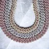 High quality iced out men jewelry 5A cz hip hop micro pave 19mm cuban link chain big heavy y necklace for men boy 220212265B