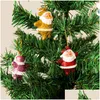 Christmas Decorations Gold Powder Christmas Decoration Santa Claus Xmas Tree Door Hanging Pendant Gift For Children Six Colors Foam Dr Dhsgp