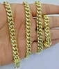 Real 10k żółte złoto Miami Cuban Link łańcuch 8 mm 20 "