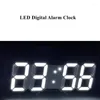 Zegary ścienne Cyfrowe zegar LED LED Świecający tryb nocy 3 Alarmy Elektroniczny Wyświetlacz tabeli 12/24h dla salonu