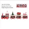 Juldekorationer Jul TROE TRUIC FESTIVE PRODRAMMEN Som visas Wood 19.5x2.8x4.8cm Santa-Snowman Home Xmas Gift Decor 231117