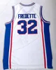 Jimmer Fredette #32 Shanghai Sharks Camisa de basquete masculina branca S-2xl