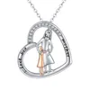 Chains Creative Heart Sculpture L Love You Mother Pendant Fashionable And Beautiful Necklace With Big For Charms