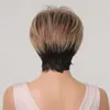 Synthetische Perücken Easihair Kurze Synthetische Perücken für Frauen Blonder Bob Geschichtetes Naturhaar Lockige Perücke Highlight Hochtemperaturfaser Cosplay 230227