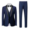 Men's Suits Blazers Men Business Casual Wedding Suit 3-piece Suitspring Dress Suit Multicolor Fashion Host Boutique High-quality 3-piecesuit 231117