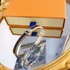 Luxury Designer Jewelry Women Cuff Bangle Bracelet for Women Luxury Jewelry Silver Gold Bracelets Never Fade Not Allergic S124