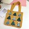 tote bag designer bag women Luxury Designer Christmas Theme Trees Pattern Tote Bag ladies