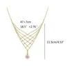 Headpieces Chain Halsband Multi-Strand Chokers Pearl Pendant Multi-Rows Alloy Material för kvinnor