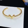 New Designer Elegant Gold and Sier Fashion Women's Letter Stainless Steel Zircon Bracelet Special Design Jewelry Quality with Box