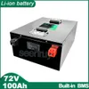 Batterie Li-ion 72V, 100ah, 100a, 150a, avec chargeur, batterie au Lithium polymère, parfaite pour Tricycle, moto, vélo électrique, Scooter, véhicule électrique