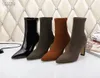 مصممة فاخرة جديدة للسيدات في الكاحل HLAF High Heel Booties Women's High Boots مريح أحذية مثير الحجم 35-40