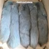 10st/lot- 40 cm/16 "Real Fox Fur Tail färgad från Natural Blue Fox Fur Tail Keychain Costume Cosplay Toy Bag Purse Pendant Tassels