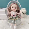 Poupées 16 cm Bjd poupée 13 Joint mignon 3D yeux bruns habiller mode bébé avec des vêtements chaussures enfants bricolage jouet fille cadeau 231117