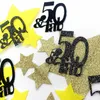 Parti Dekorasyonu 50 ve Muhteşem 50. Doğum Günü Süslemeleri Yıldız Büyük Masa Konfeti Ev için Anne Baba Kutlama Emekli