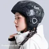 Ski Helmets Ski Helmet Single And Double Board Snow Helmet Windproof Warm Cap Outdoor Sports Protective Gear Equipment 231116