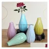 Vasi Vaso in ceramica Piccola composizione floreale Bottiglia Vasi idroponici Home Office Desktop Decor Soggiorno Scrivania Drop Delivery Home Gar Dhbft