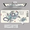 Mouse Pads Wrist Rests Dragon Element Mouse Pads Oriental Legend Gaming Mousepads 40x90cm Stor MOUSEPAD GAMER RUBBER XXXL MAT Company Desk Pad YQ231117