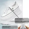 Dress Shoes Fujin 5.5cm Genuine Leather Platform Wedge Shoes Chunky Sneaker White Casual Shoes Comfortable Breathable Spring Autumn Shoes 231116