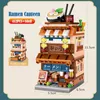 Ander speelgoed Mini City Street View Noodle Shop House Bouwstenen 4 in 1 Japanse architectuur Vrienden Figuren Bricks Speelgoed voor kinderen 231116