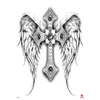 Angel Wings Cross Full Back Tattoo Sticker Water Transfer Printing Buddha Pattern Body Art Tattoo Patch