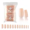 Faux ongles 600 pièces/sac français couleur Pure Art carré en forme portable bricolage noir/rose/blanc presse sur livraison directe en gros