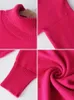 Damenpullover Winter Dick 600g Warmer Strickpullover für Frauen Rose Red Oversize Damenpullover Rollkragenpullover Klein Blue Pullovers Pullover 231117