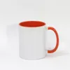 US warehouse 11oz sublimation Inner colorfs coffe mugs Pearlescent ceramic mugs with colorful handle cups243S