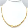 24K Gold G F 4mm Cuban Curb Link Chain Necklace Miami PT Fully Choker Hip Hop DIY Stamp 24 Unisex218f