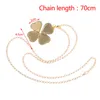 Pendant Necklaces Heart-like Four-leaf Clover Multilayer Po Box Frame Openable Locket Necklace Hand-made Jewelry Accessories