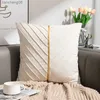 Cushion/Decorative Stamping Golden Velvet Cover Patchwork Wrinkle Cushion Cover Solid Velvet Throw Cover For Home Sofa Decor