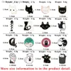 Pins Brooches 25Style Couple Black White Cat Enamel Pin Cartoon Pro Cats with Knife Brooch Witch Stray Kitty Cl Fish Bone Badge Jewelry GiftL231117