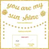 Party-Dekoration You Are My Sunshine Baby Shower Decor Gold Glitter Banner mit lächelnder Sonne Circle Dot Girlande Supplies