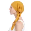 Vrouwen India kralen moslim stretch tulband hoed katoen haar staart hoofd sjaal wrap head banie casual head wrap sjaal