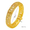 Bracciale rigido da 2 pezzi in oro giallo da donna, grande Dubai, sposa, matrimonio, braccialetto etiope, gioielli arabi africani, regalo indiano MY45 231116
