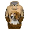 Sweats à capuche pour hommes La maison est où mon chien Beagle 3D Sweats à capuche imprimés / Sweat-shirts Femmes Pour Hommes Costumes de cosplay d'Halloween