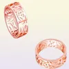 Top Quality Fashion Trendy 8mm 18k placcato oro rosa Fiore Fedi nuziali vintage Anelli per le donne Design cavo anillo6037939