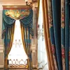 Rideau De Luxe Européen Simple Rideaux Pour Salon Chambre Chenille Jacquard Cortinas Tissu Ombrage DrapeTulle Maison Personnalisé