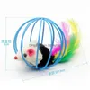 Gato brinquedos interativos mouse gaiola gato brinquedos plástico artificial colorf teaser brinquedo suprimentos para animais de estimação acessórios entrega em casa jardim pet s dhyj5