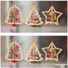 Christmas Decorations Stock 3D Wooden Pendant For Tree Decoration Hanging Crafts Children Wood Ornaments Drop Delivery Home Garden F Dhanv