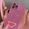 Women Diamond Phone Cases for IPhone 14 14pro 13 13pro 12 12pro 11 Pro Max Pink Cover IPhone13 11pro Designer Cell Phone Case Luxe Accessories Mens