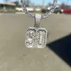 Pendentif buste Hip Hop personnalisé en or Rose/jaune, coupe émeraude VVS Moissanite, lettre glacée